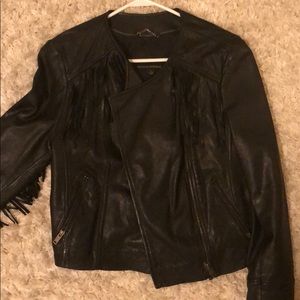 Banana Republic Fringe Leather Jacket